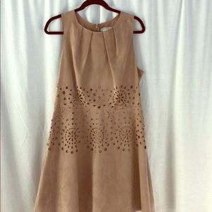 Jessica Simpson suede laser cutout dress